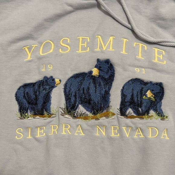 John Galt Yosemite Sierra Nevada Purple/Blje Hoodie Embroidered - Picture 2 of 12